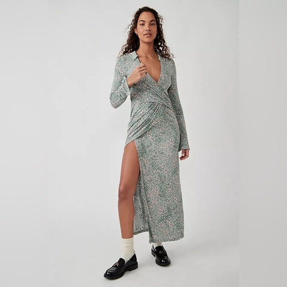 FREE PEOPLE shayla floral wrap dress - Picture 2 of 8